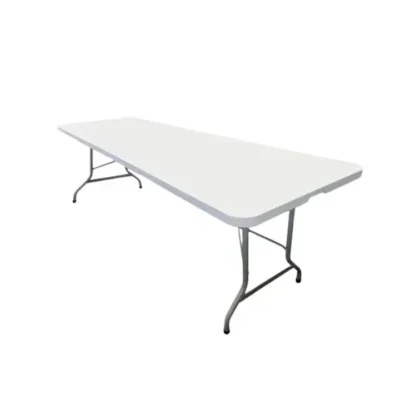 96" x 30" (8 Foot) Rectangle Heavy Duty Fold-In-Half Plastic Table